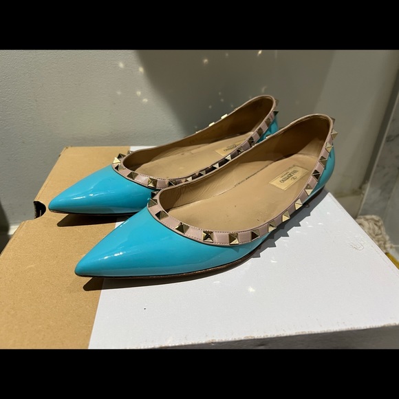 Valentino rockstud flat Baby Blue - Picture 3 of 6